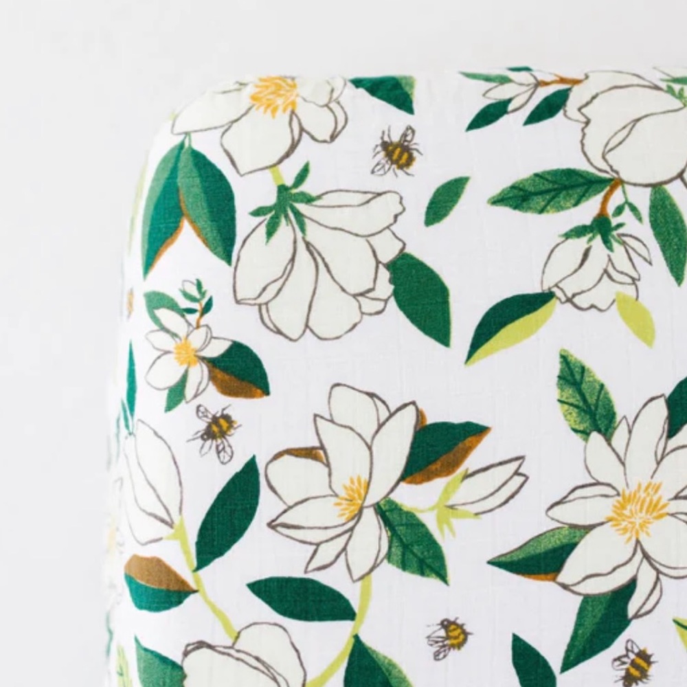 Floral Fitted Crib Sheet from Clementine Kids Bedding